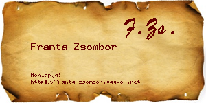 Franta Zsombor névjegykártya